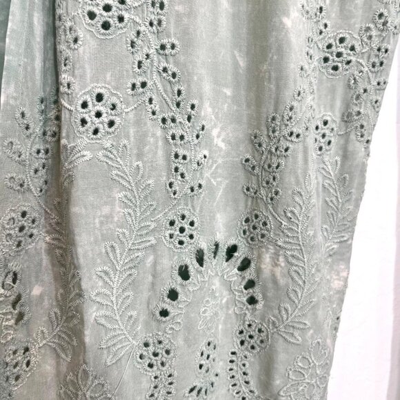 Young Fabulous & Broke Geneva Eyelet split wide leg pants Size XS Embroidered - Picture 7 of 12